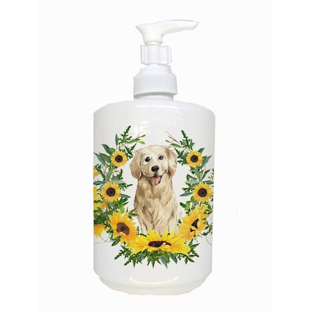 Carolines Treasures Golden Retriever Ceramic Soap Dispenser CK2976SOAP